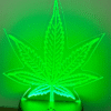 Marijuana leaf light