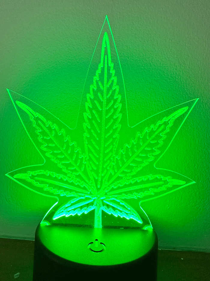 Marijuana leaf light