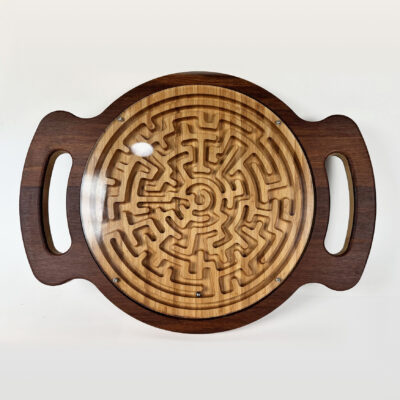 Circular marble maze game