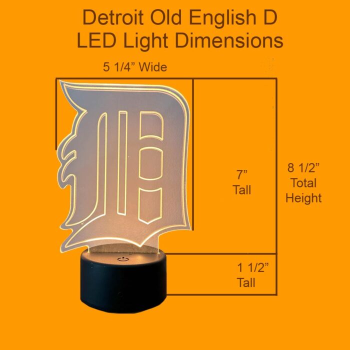 detroit old english D LED Light