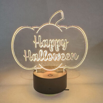 Happy Halloween LED Light Up Pumpkin