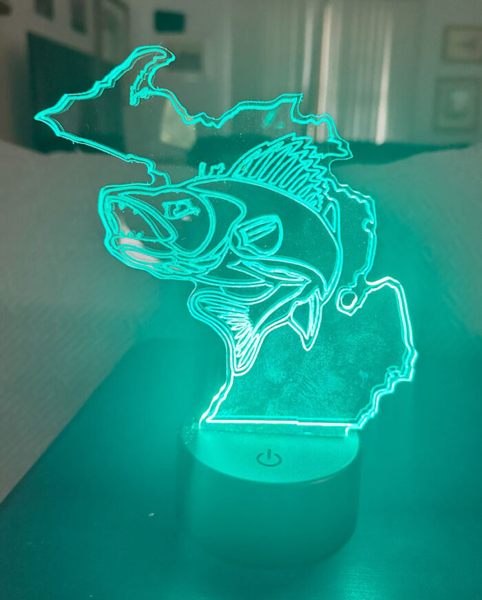 Michigan Walleye LED decorative light