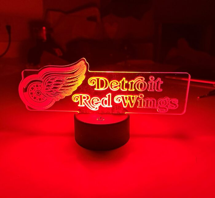 Detroit Redwings Led light Sculpture, night light
