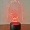 led light acrylic skull