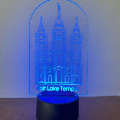 LDS salt lake temple LED acrylic light