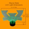 Wayne State LED Light Dimensions