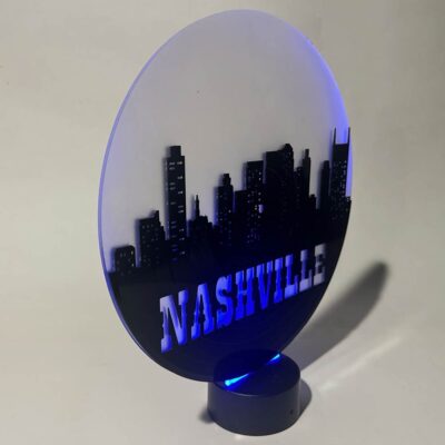 Nashville City Skyline Record Light
