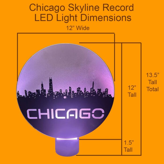 Chicago Skyline Record LED Light