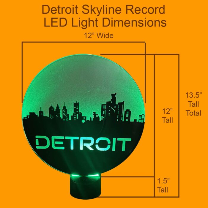 Detroit Skyline Record LED Light