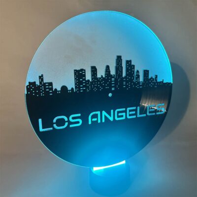 Los Angeles City Skyline Record LED Light