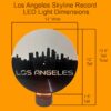 LA Skyline Record LED light dimensions
