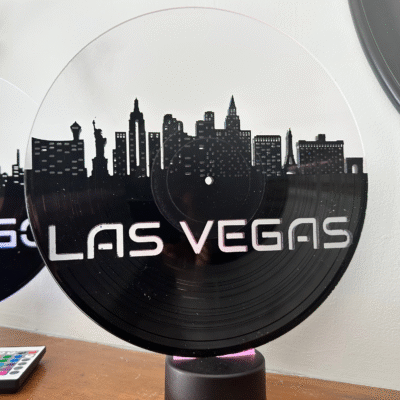 Las Vegas City Skyline Record LED Light