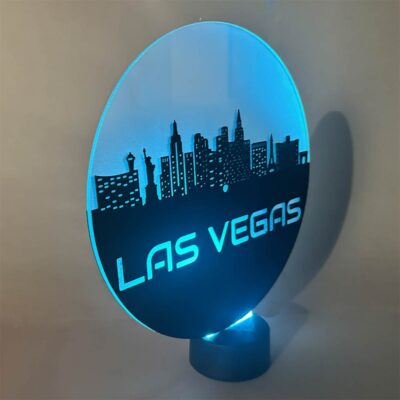 Las Vegas City Skyline Record LED Light