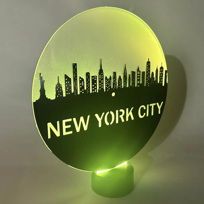 New York City Skyline Record LED Light